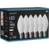Mexen Nova 6x żarówka LED E14, C37, 10W, Neutralna - 4000K, 1055 lm - L102-E14-1040-01x06