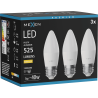 Mexen Nova 3x żarówka LED E27, C37, 5W, Ciepła - 3000K, 525 lm - L102-E27-0530-01x03