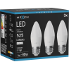 Mexen Nova 3x żarówka LED E27, C37, 5W, Neutralna - 4000K, 525 lm - L102-E27-0540-01x03