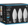 Mexen Nova 3x żarówka LED E27, C37, 5W, Zimna - 6500K, 525 lm - L102-E27-0565-01x03