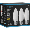 Mexen Nova 3x żarówka LED E27, C37, 8W, Ciepła - 3000K, 840 lm - L102-E27-0830-01x03