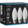 Mexen Nova 3x żarówka LED E27, C37, 8W, Neutralna - 4000K, 840 lm - L102-E27-0840-01x03