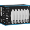 Mexen Nova 6x żarówka LED E27, C37, 8W, Neutralna - 4000K, 840 lm - L102-E27-0840-01x06