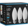 Mexen Nova 3x żarówka LED E27, C37, 8W, Zimna - 6500K, 840 lm - L102-E27-0865-01x03