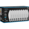 Mexen Nova 10x żarówka LED E27, C37, 8W, Zimna - 6500K, 840 lm - L102-E27-0865-01x10