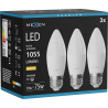 Mexen Nova 3x żarówka LED E27, C37, 10W, Ciepła - 3000K, 1055 lm - L102-E27-1030-01x03