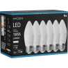 Mexen Nova 6x żarówka LED E27, C37, 10W, Neutralna - 4000K, 1055 lm - L102-E27-1040-01x06