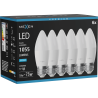 Mexen Nova 6x żarówka LED E27, C37, 10W, Zimna - 6500K, 1055 lm - L102-E27-1065-01x06