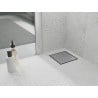 Mexen Flat-Q M13 wpust podłogowy kwadratowy 20 x 20 cm, inox - 1010020