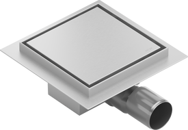 Mexen Flat-Q M13 wpust podłogowy kwadratowy 25 x 25 cm, inox - 1010025
