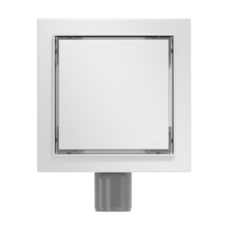 Mexen Flat-Q M13 wpust podłogowy kwadratowy 25 x 25 cm, inox - 1010025