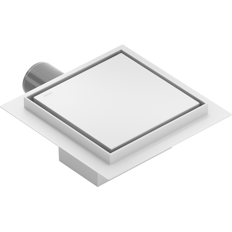Mexen Flat-Q M13 wpust podłogowy kwadratowy 12 x 12 cm, biały - 1210012