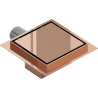Mexen Flat-Q M13 wpust podłogowy kwadratowy 15 x 15 cm, różowe złoto - 1610015