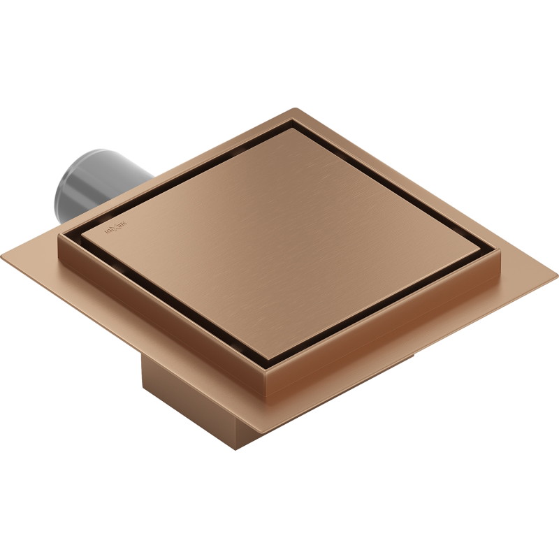 Mexen Flat-Q M13 wpust podłogowy kwadratowy 12 x 12 cm, miedź szczotkowana - 1C10012
