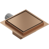 Mexen Flat-Q M13 wpust podłogowy kwadratowy 12 x 12 cm, miedź szczotkowana - 1C10012