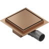 Mexen Flat-Q M13 wpust podłogowy kwadratowy 12 x 12 cm, miedź szczotkowana - 1C10012