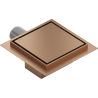 Mexen Flat-Q M13 wpust podłogowy kwadratowy 15 x 15 cm, miedź szczotkowana - 1C10015