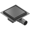 Mexen Flat-Q M13 wpust podłogowy kwadratowy 15 x 15 cm, gun gray szczotkowany - 1E10015