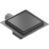 Mexen Flat-Q M13 wpust podłogowy kwadratowy 12 x 12 cm, gun gray szczotkowany - 1E10012