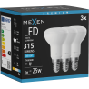 Mexen Nova 3x żarówka LED E14, R50, 3W, Zimna - 6500K, 315 lm - L103-E14-0365-01x03