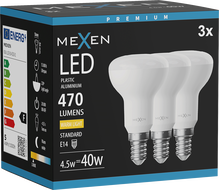 Mexen Nova 3x żarówka LED E14, R50, 4,5W, Ciepła - 3000K, 470 lm - L103-E14-0530-01x03