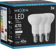 Mexen Nova 3x żarówka LED E14, R50, 4,5W, Neutralna - 4000K, 470 lm - L103-E14-0540-01x03