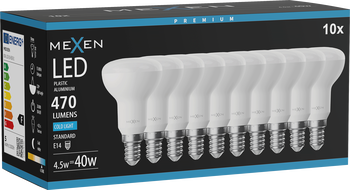 Mexen Nova 10x żarówka LED E14, R50, 4,5W, Zimna - 6500K, 470 lm - L103-E14-0565-01x10