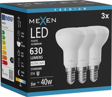 Mexen Nova 3x żarówka LED E14, R50, 6W, Neutralna - 4000K, 630 lm - L103-E14-0640-01x03