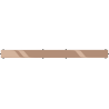 Mexen Flat M13 maskownica 2w1 do odpływu liniowego 50 cm, różowe złoto - 1619050