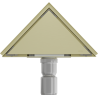 Mexen Flat-T M13 wpust podłogowy trójkątny 20 x 20 cm, złoty szczotkowany - 1A10320