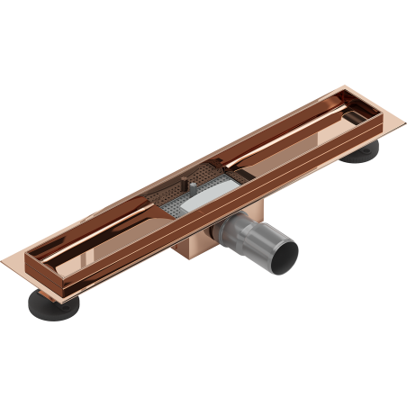 Mexen Flat korpus do odpływu liniowego 60 cm, różowe złoto - 1615060