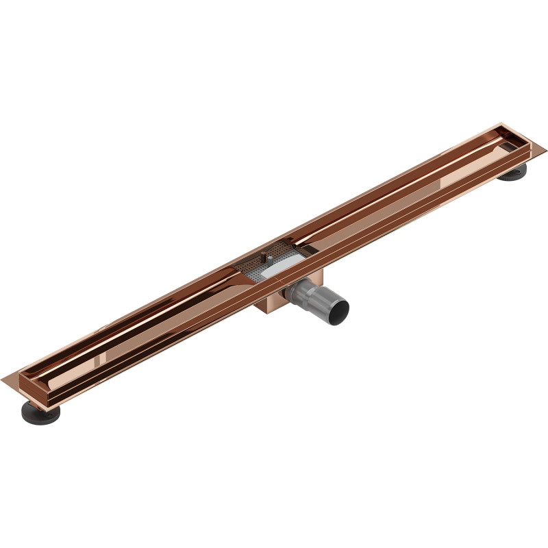 Mexen Flat korpus do odpływu liniowego 100 cm, różowe złoto - 1615100