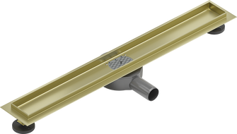 Mexen Flat 360° korpus do odpływu liniowego obrotowy 60 cm, złoty szczotkowany - 1A40060