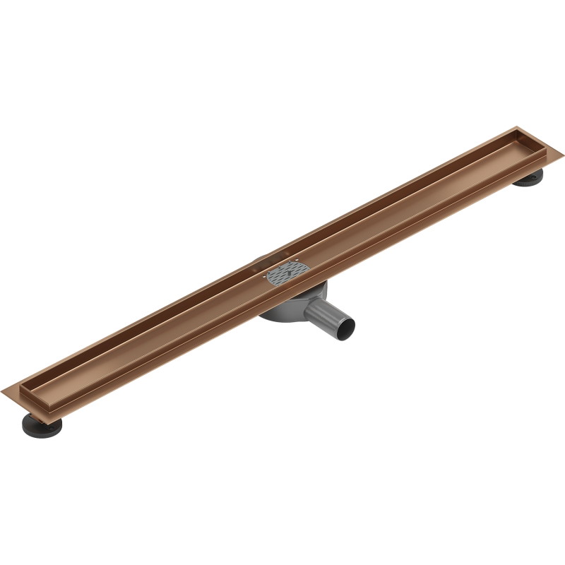 Mexen Flat 360° korpus do odpływu liniowego obrotowy 80 cm, miedź szczotkowana - 1C40080
