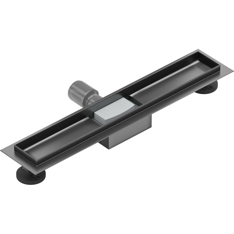 Mexen Flat korpus do odpływu liniowego 60 cm, gun gray szczotkowany - 1E15060