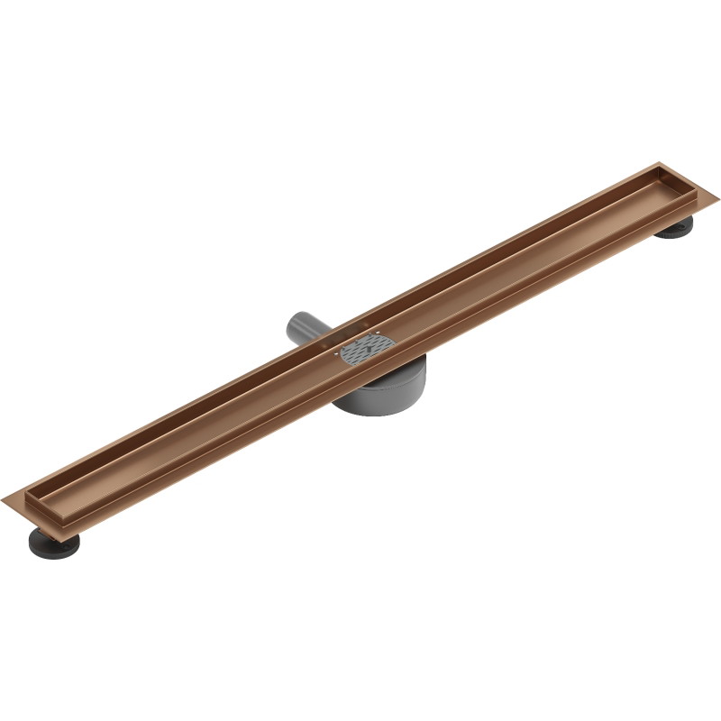 Mexen Flat 360° korpus do odpływu liniowego obrotowy 90 cm, miedź szczotkowana - 1C40090