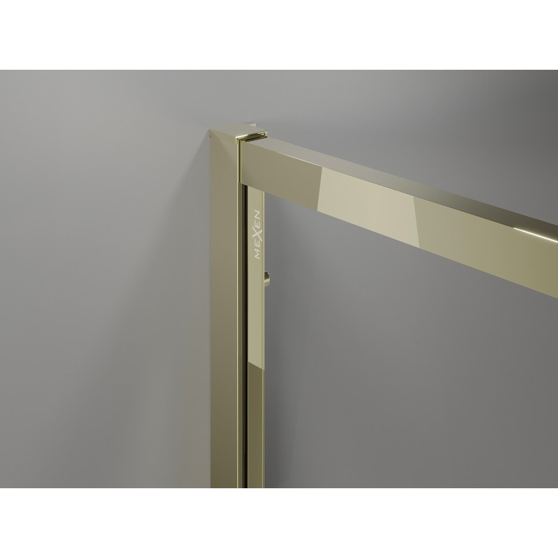 Mexen Exo-S 3S kabina prysznicowa 3-ścienna rozsuwana 105 x 80 cm, transparent, złota - 8151-105-080-50-00-3S
