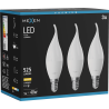 Mexen Nova 3x żarówka LED płomyk E14, C37, 5W, Ciepła - 3000K, 525 lm - L106-E14-0530-01x03