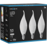Mexen Nova 3x żarówka LED płomyk E14, C37, 5W, Neutralna - 4000K, 525 lm - L106-E14-0540-01x03