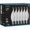 Mexen Nova 6x żarówka LED płomyk E14, C37, 5W, Neutralna - 4000K, 525 lm - L106-E14-0540-01x06