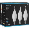 Mexen Nova 3x żarówka LED płomyk E14, C37, 5W, Zimna - 6500K, 525 lm - L106-E14-0565-01x03