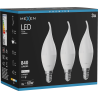 Mexen Nova 3x żarówka LED płomyk E14, C37, 8W, Neutralna - 4000K, 840 lm - L106-E14-0840-01x03