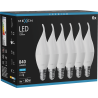 Mexen Nova 6x żarówka LED płomyk E14, C37, 8W, Zimna - 6500K, 840 lm - L106-E14-0865-01x06