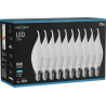 Mexen Nova 10x żarówka LED płomyk E14, C37, 8W, Zimna - 6500K, 840 lm - L106-E14-0865-01x10