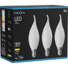 Mexen Nova 3x żarówka LED płomyk E14, C37, 10W, Ciepła - 3000K, 1055 lm - L106-E14-1030-01x03