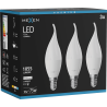 Mexen Nova 3x żarówka LED płomyk E14, C37, 10W, Neutralna - 4000K, 1055 lm - L106-E14-1040-01x03