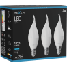 Mexen Nova 3x żarówka LED płomyk E14, C37, 10W, Zimna - 6500K, 1055 lm - L106-E14-1065-01x03
