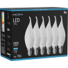 Mexen Nova 6x żarówka LED płomyk E14, C37, 10W, Zimna - 6500K, 1055 lm - L106-E14-1065-01x06