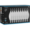 Mexen Nova 10x żarówka LED płomyk E14, C37, 10W, Zimna - 6500K, 1055 lm - L106-E14-1065-01x10