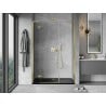 Mexen Mist-H L drzwi prysznicowe uchylne lewe 135 cm, transparent, złote - 8A5L-135-001-50-00-L